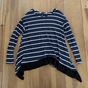 Trend Lab - Blue & White Stripe Long Sleeve Top